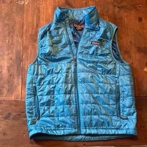 Patagonia Light Blue Quilted Packable Vest